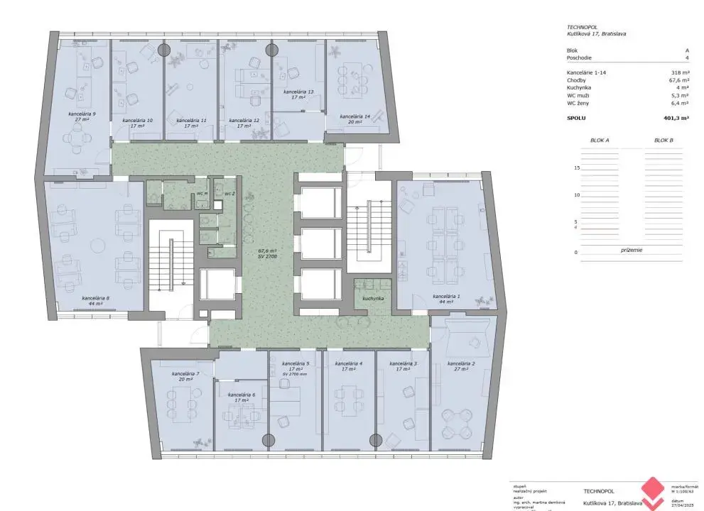 Samostatný celok s vlastným zázemím 401m2 TECHNOPOL, Petržal