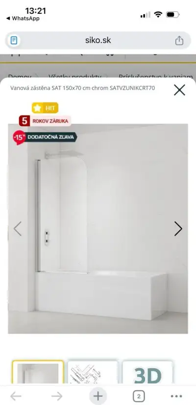 Zástena na vaňu
