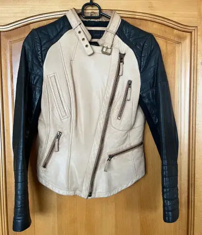 Kožená bunda Zara Basic veľkosť XS dámska