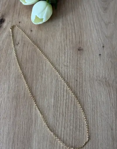 Elegantná tenká dámska zlatá 14K retiazka – jemný vzor