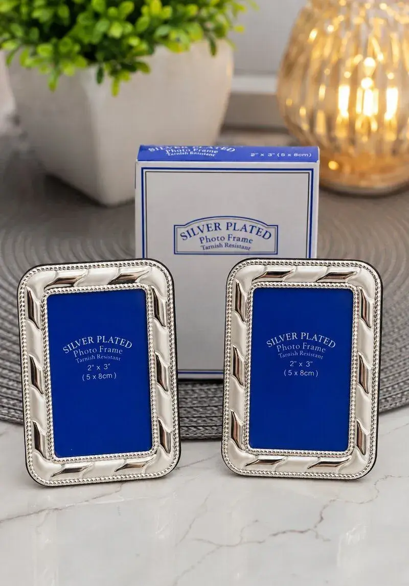 Strieborný rámik na fotografiu – Silver Plated 5 × 8 cm