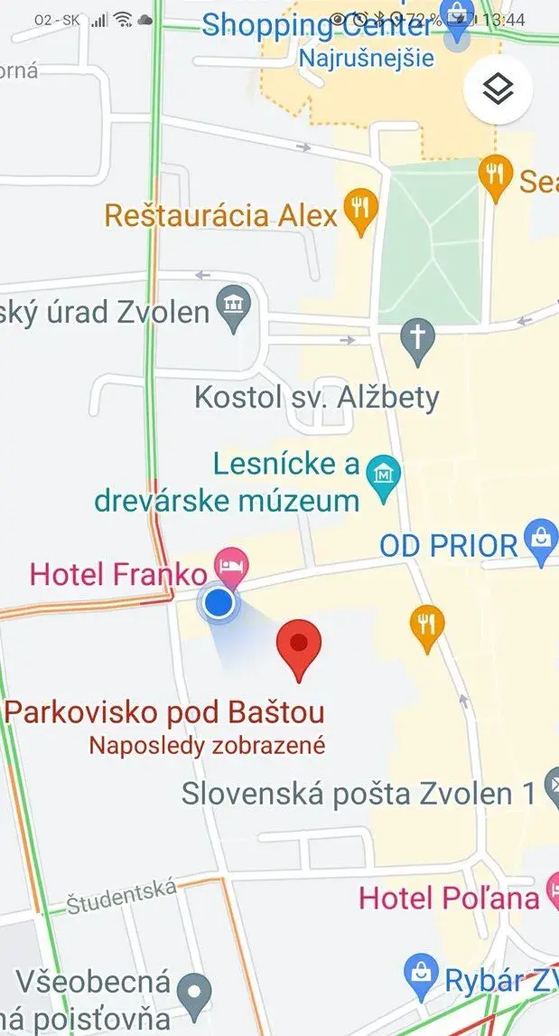 NOVE PARKOVISKO V CENTRE 1H - 1,2eur