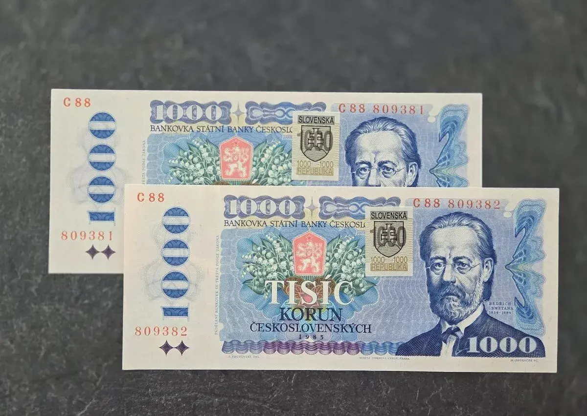 1000 Kčs 1985 + Sk kolok, stav N (UNC)