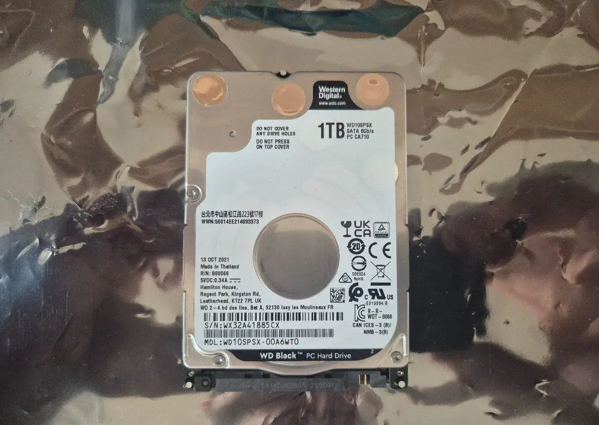 HDD 2,5" 1TB SATA WD BLACK (1x)