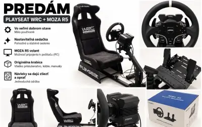 Playseat WRC + MOZA R5 Bundle – kompletný sim racing set