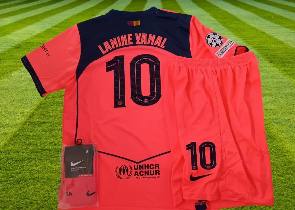 dres YAMAL FC Barcelona orange vel.S 160-170cm