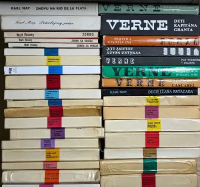 34 knih Verneovky, Mayovky, STOPY