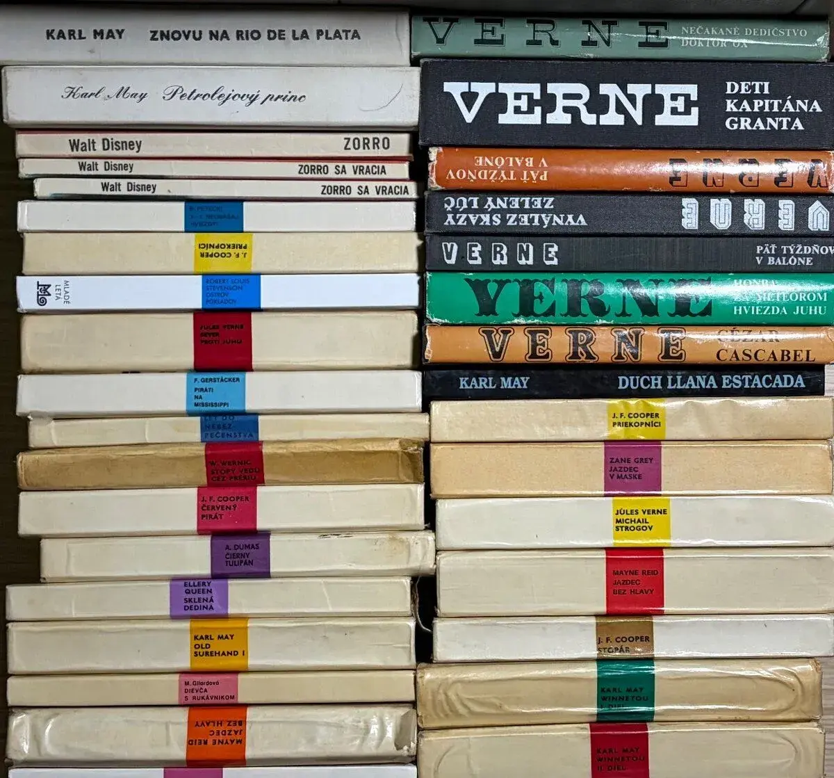 34 knih Verneovky, Mayovky, STOPY