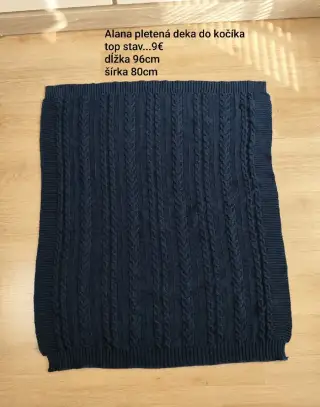 Pletená deka do kočíka