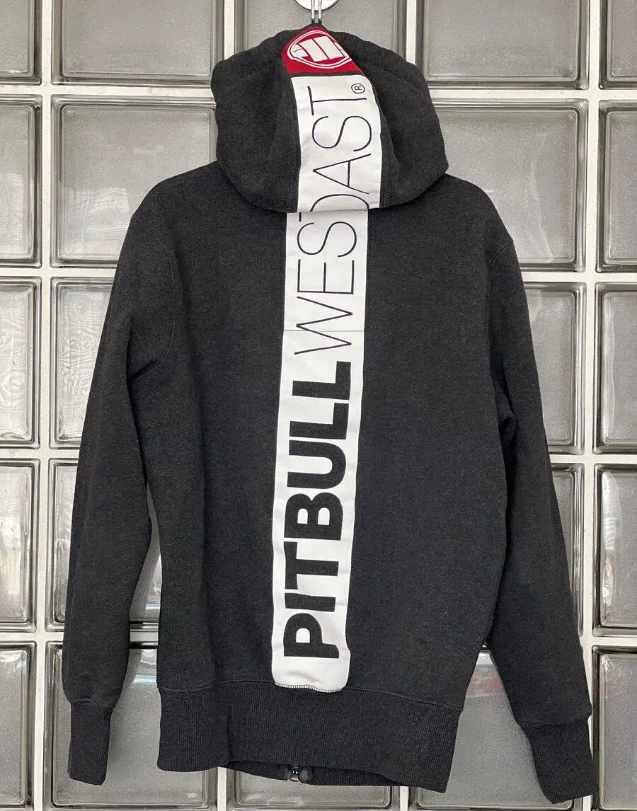 Pitbull West Coast mikina na zips s kapucňou dark grey melan