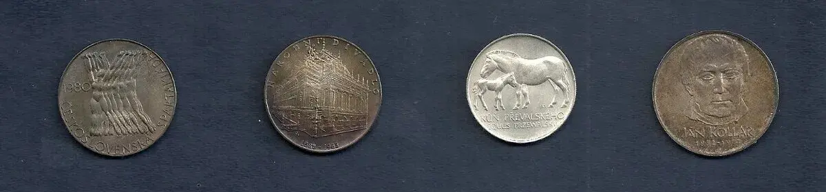 Pamätné strieborné mince ČSSR 1977 - 1987