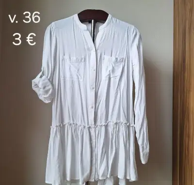 BIELA BLÚZKA S VOLÁNOM (v. 36) 3 €