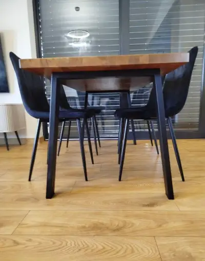 Kovové podnože na stôl tvar U – čierne 2 ks