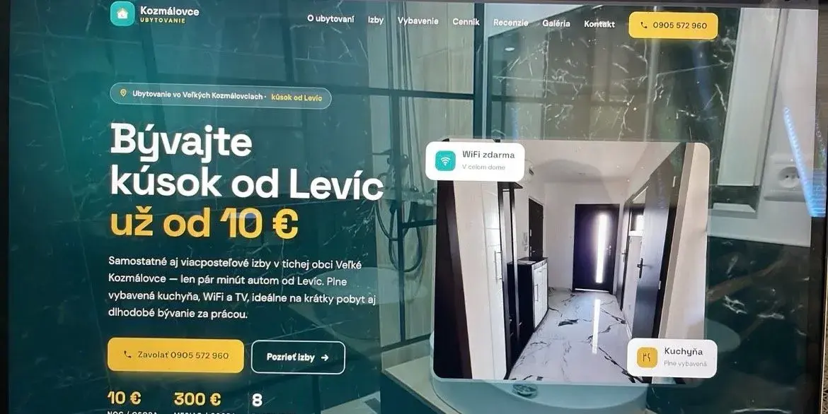 Ubytovanie kúsok od Levíc