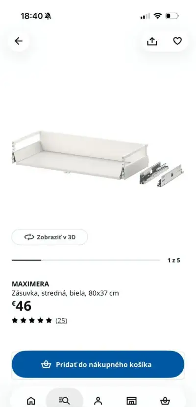 Ikea Maximera zásuvky