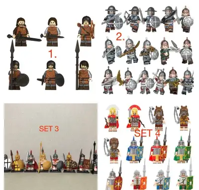 Figúrky rimania + stredovek - typ lego - nové