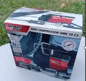 Úplne NOVÝ mini kompresor do auta Ultimate Speed 12V (10 bar