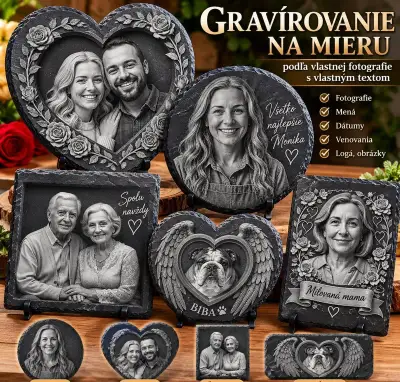 Gravírovanie na bridlicu podľa fotografie – darček na mieru