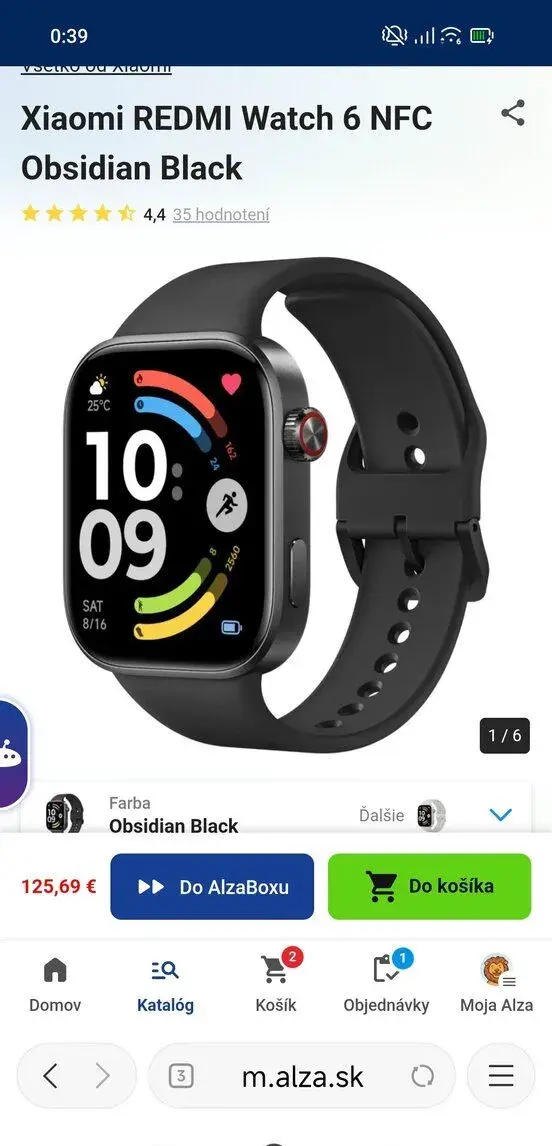 Xiaomi REDMI Watch 6 NFC Obsidian Black