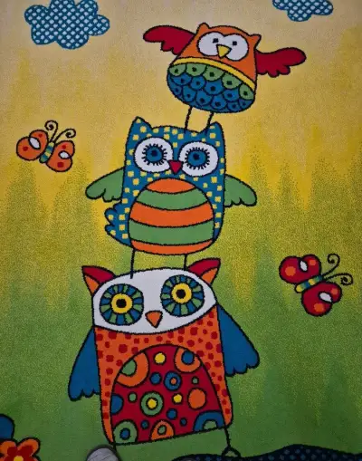 Koberec s detským motívom v zelenej farbe, 160x230cm