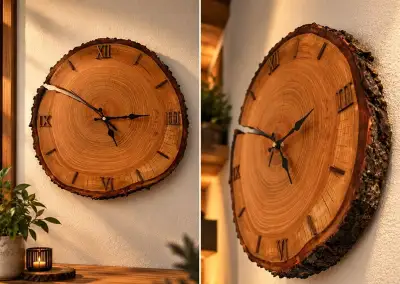 🌳 Drevené hodiny z čerešňového dreva