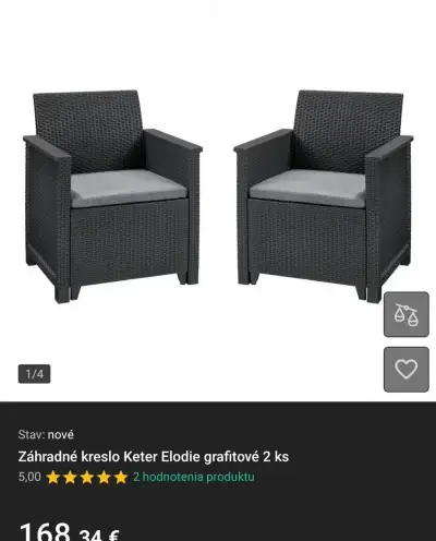 Záhradné kreslo Keter Elodie (nové)