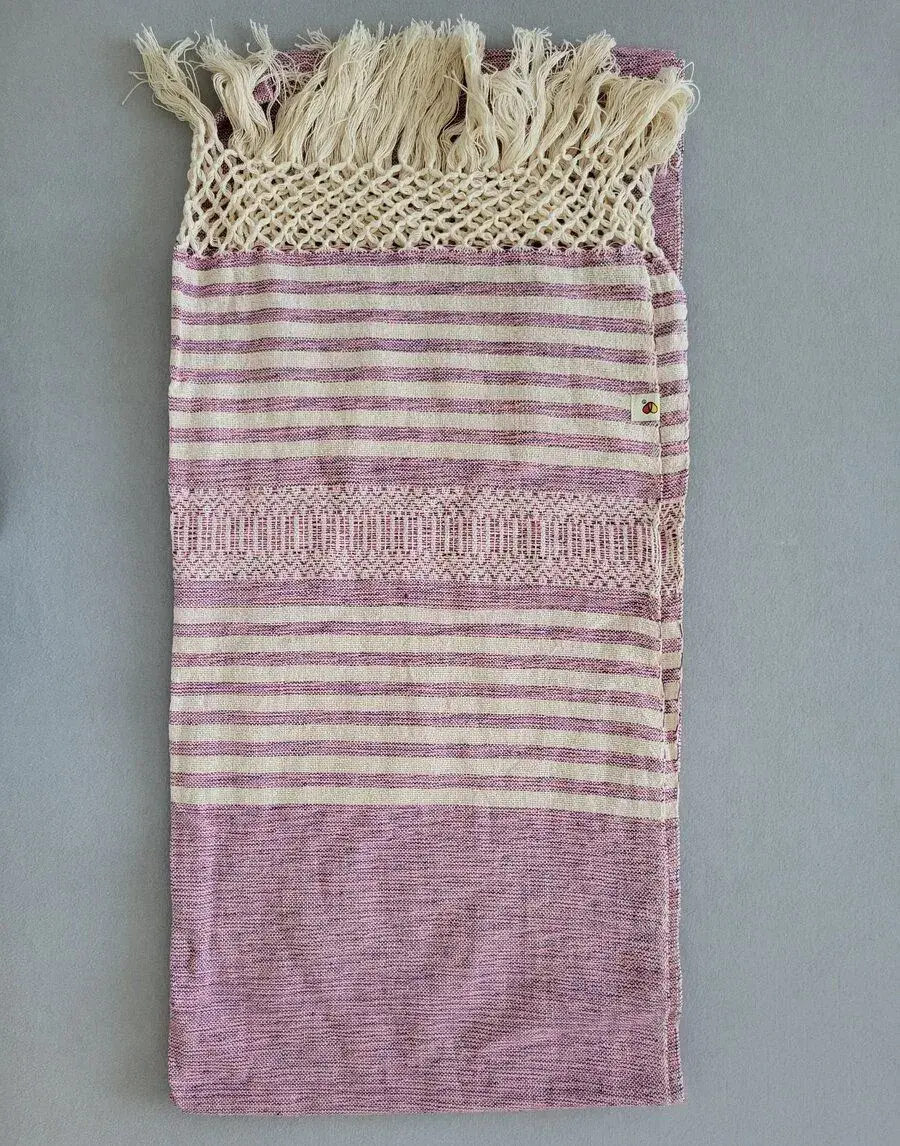 Rebozo šatka na nosenie detí - ružovo-fialová