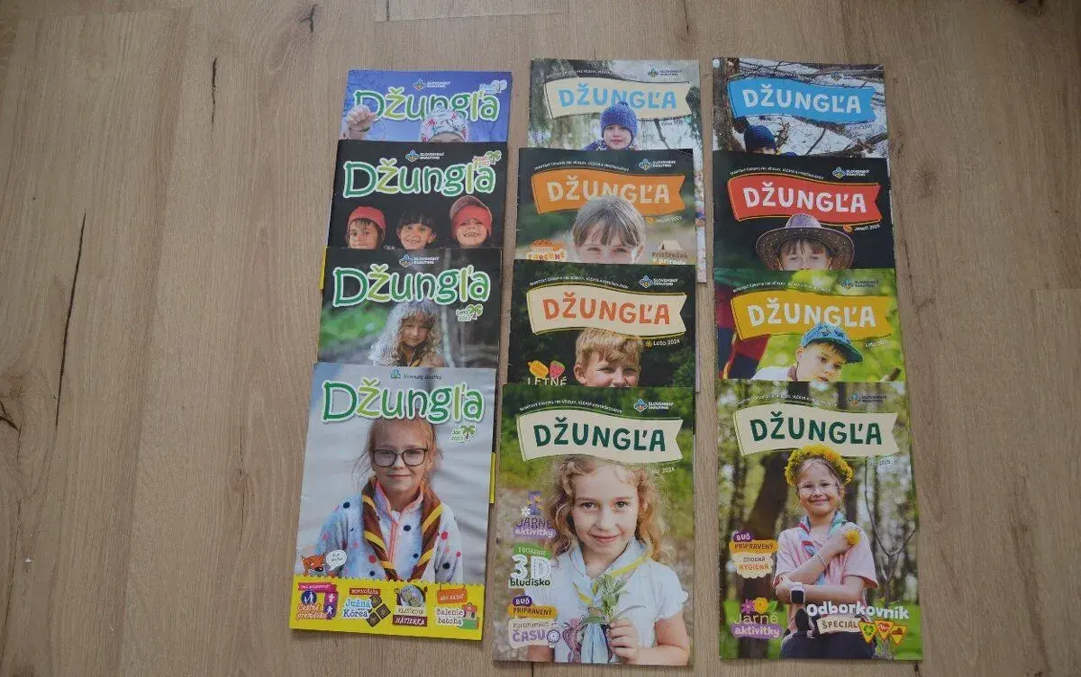 Skautský časopis Džungľa – balík/kolekcia 12 kusov