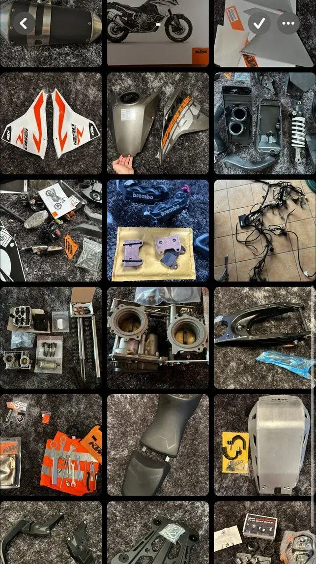 KTM 1X90 ADV diely, OEM, Powerparts, mix