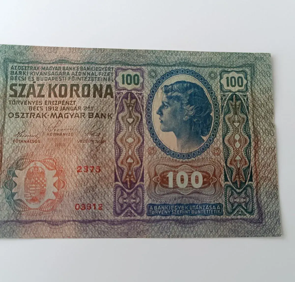 100 koruna 1912