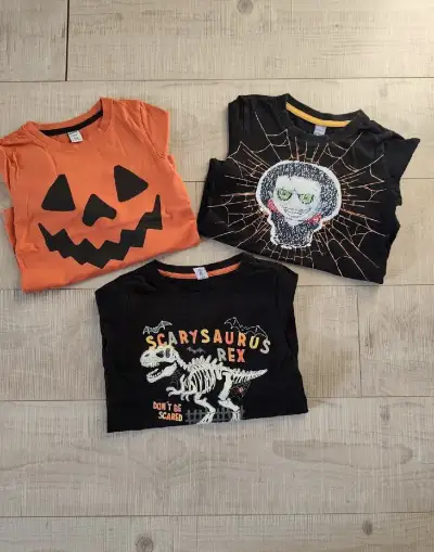Helloween tričká 3ks, veľ 122