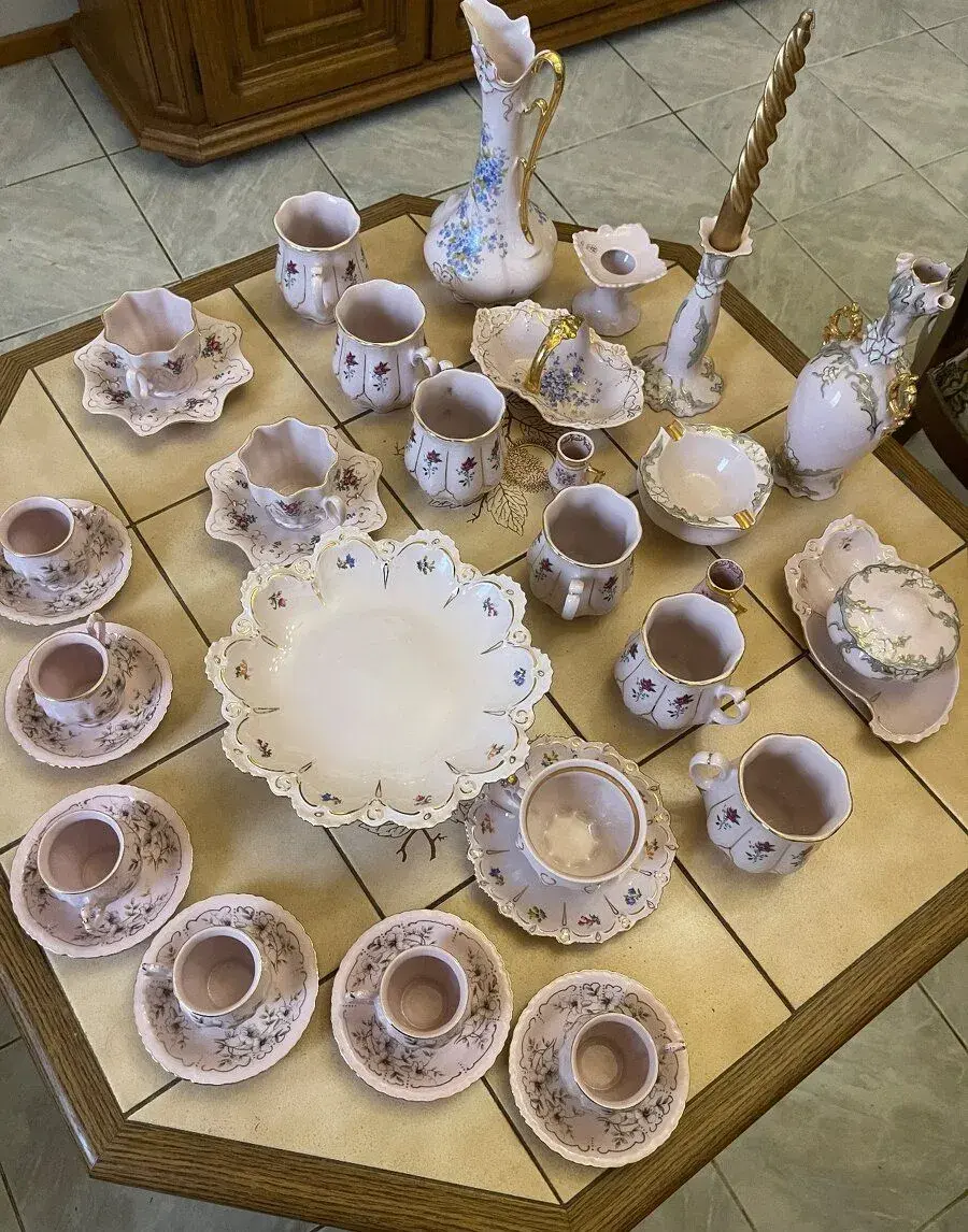 Ružový porcelán - sada