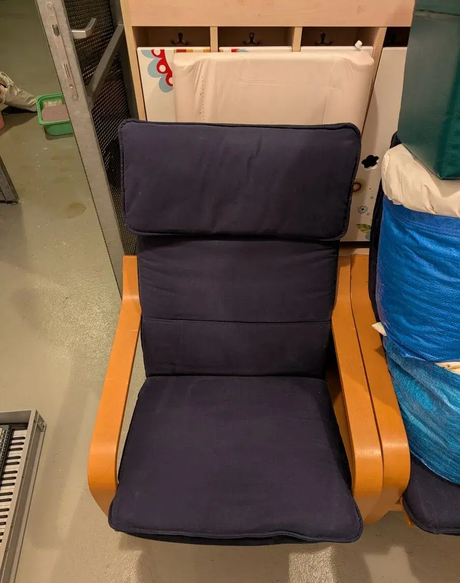 Poang kreslo modré IKEA