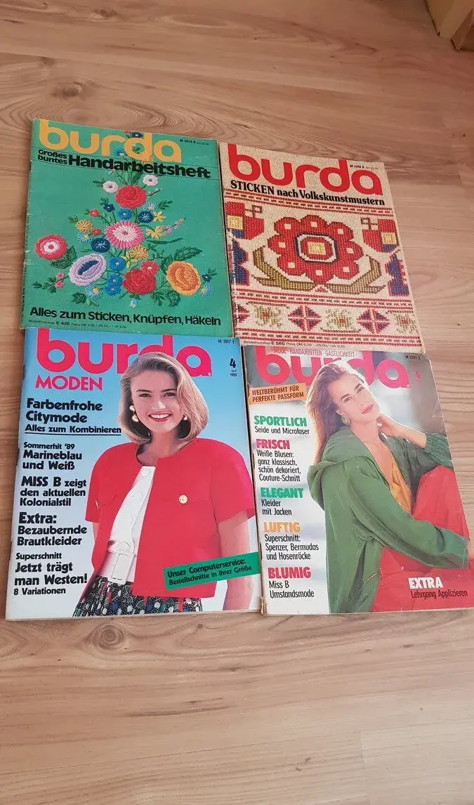 Časopisy na vyšívanie - BURDA a VERENA