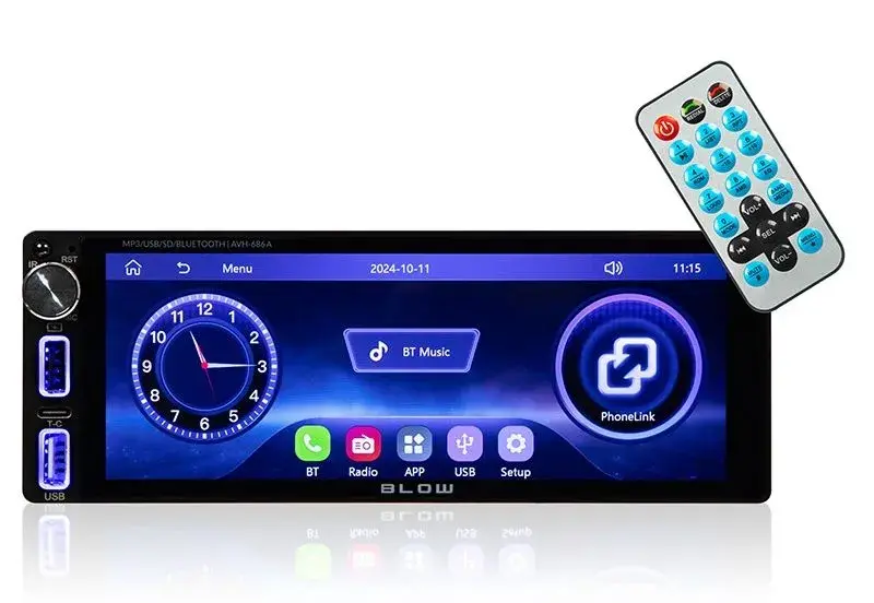 Autorádio na USB, SD, BT, RDS BLOW AVH-686A 1DIN