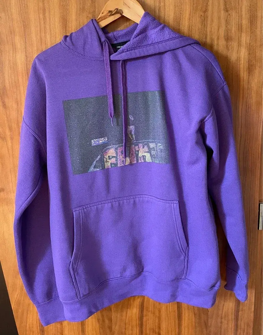 Freakclothing Fialová pánska mikina s potlačou M