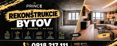 Rekonštrukcie bytov na kľúč | Košice a okolie | PRINCE