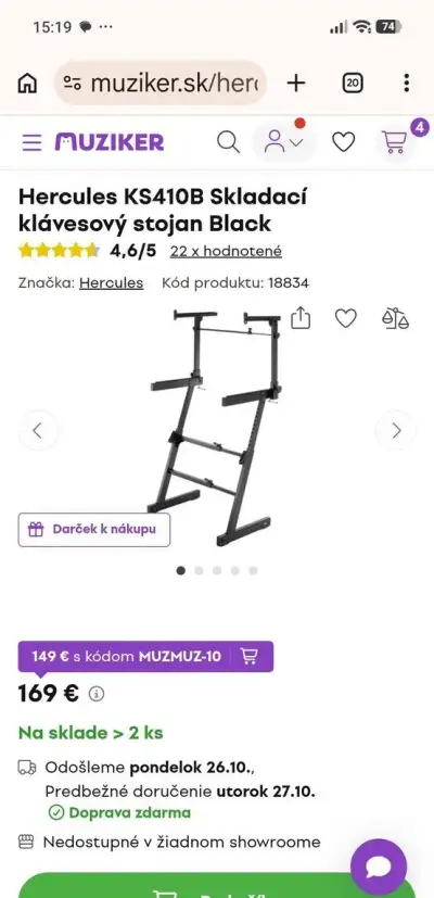 Stojan na klávesy