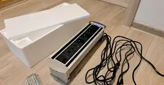 Otocna zasuvka 3x230V + 3x LAN RJ45, hlinnikova