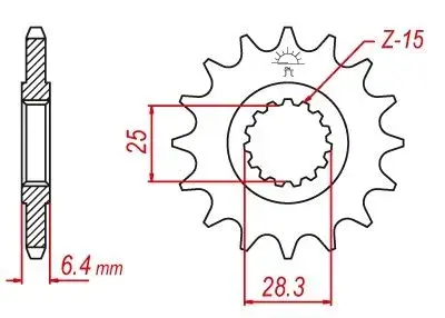 Vyvodové koliečko JTF1592.13 Yamaha YFZ450, Raptor 700
