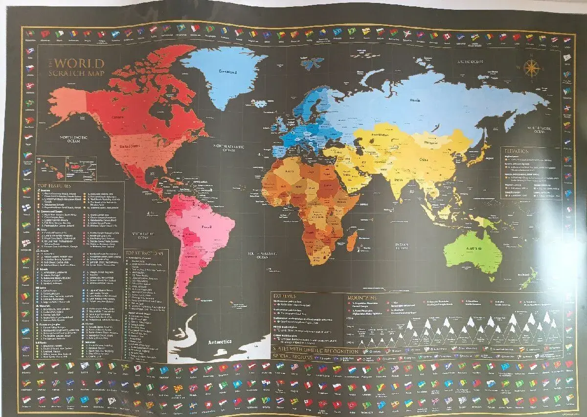 Mapa sveta pre cestovateľov, deti, dobroduhov.