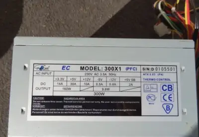 Zdroj 300W,EC-300-X1,parametre vid na foto