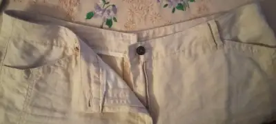 Dámske plátené nohavice, v páse 110 cm