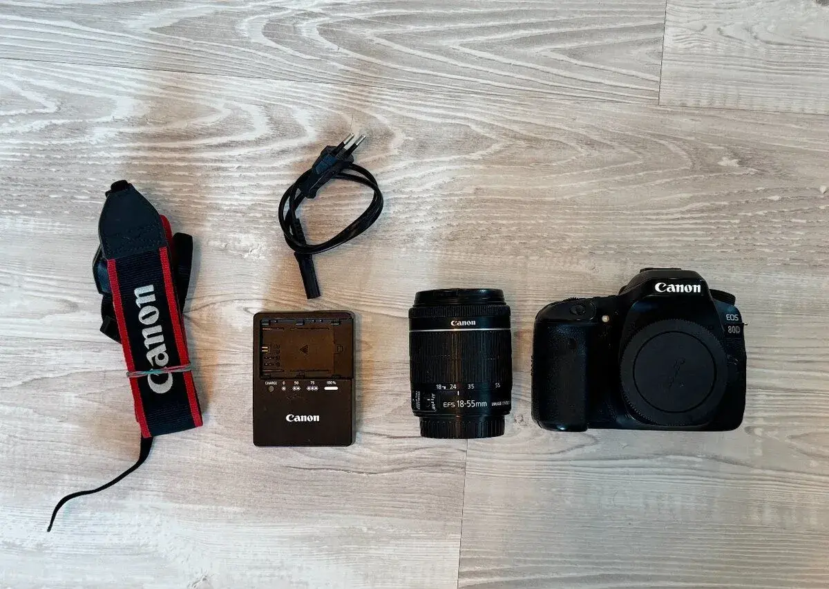 Canon EOS 80D + EF-S 18–55 IS STM + príslušenstvo
