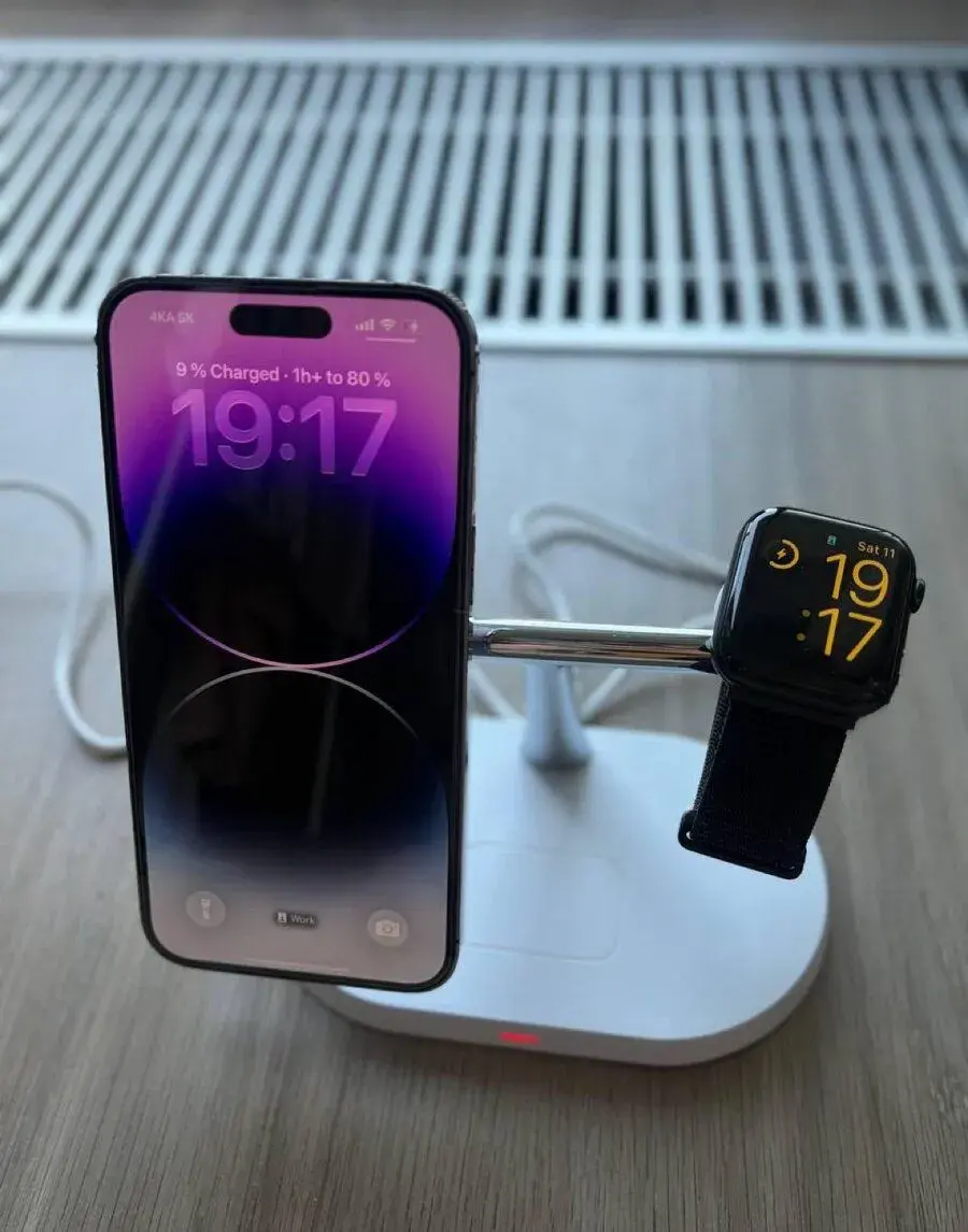Bezdrôtová nabíjačka 3-v-1 pre mobilný telefón (nová)