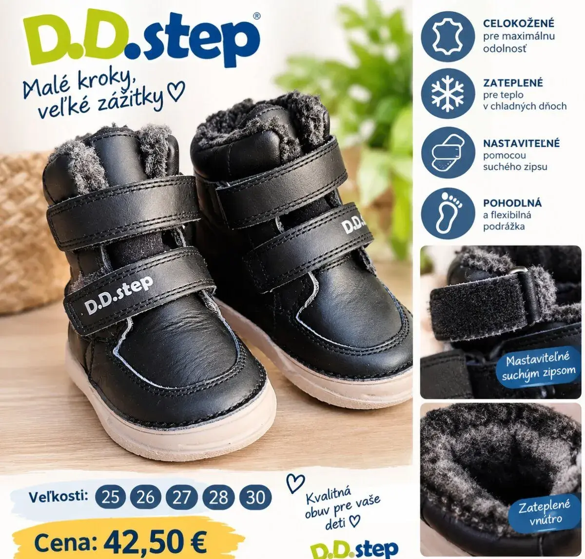 Kvalitné zateplené celokožené topánky