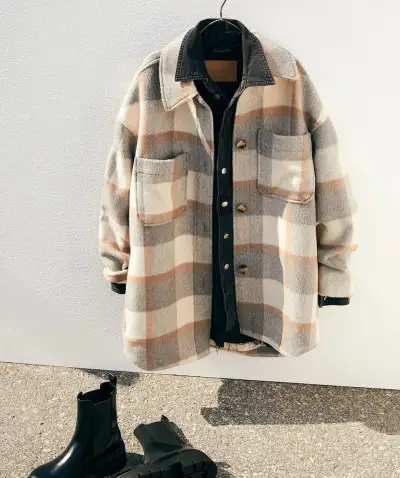 Košeľová bunda oversize