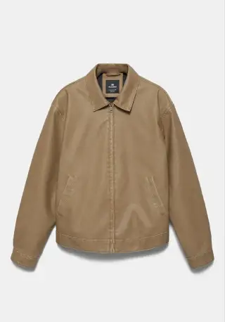 Pánska kožená bunda Pull&Bear, v. L