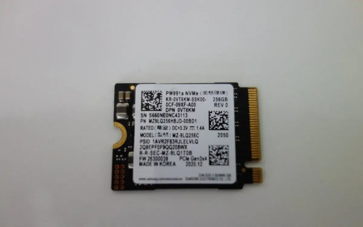 256GB SSD SAMSUNG PM991a NVMe