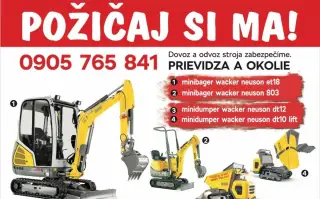 Minibager prenajom prievidza
